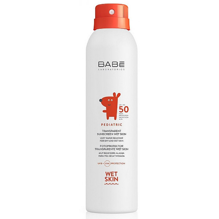 Babe Laboratorios Pediatric Wet Skin - Детский солнцезащитный спрей SPF 50+ 100 мл Babe Laboratorios Pediatric Wet Skin - Детский солнцезащитный спрей SPF 50+ 100 мл