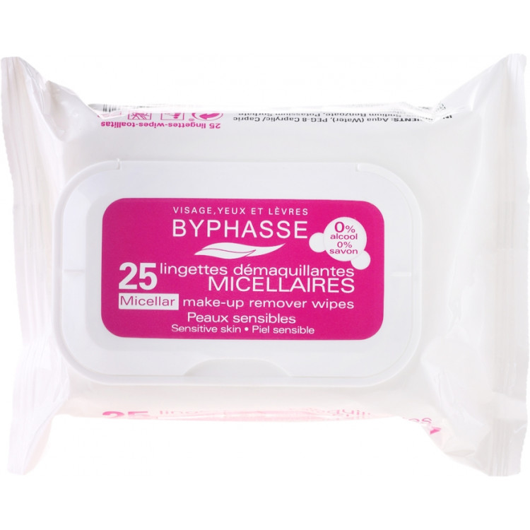 Byphasse Make-up Remover -Салфетки для снятия макияжа 25 шт Byphasse Make-up Remover -Салфетки для снятия макияжа 25 шт