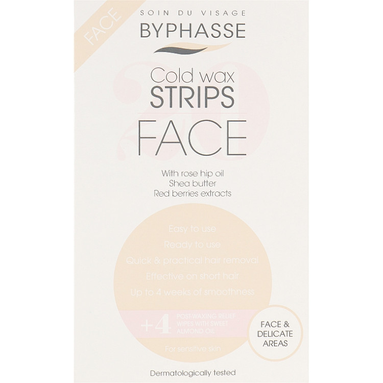 Byphasse Wax Strips - Восковые полоски для депиляции лица и деликатных зон Byphasse Wax Strips - Восковые полоски для депиляции лица и деликатных зон