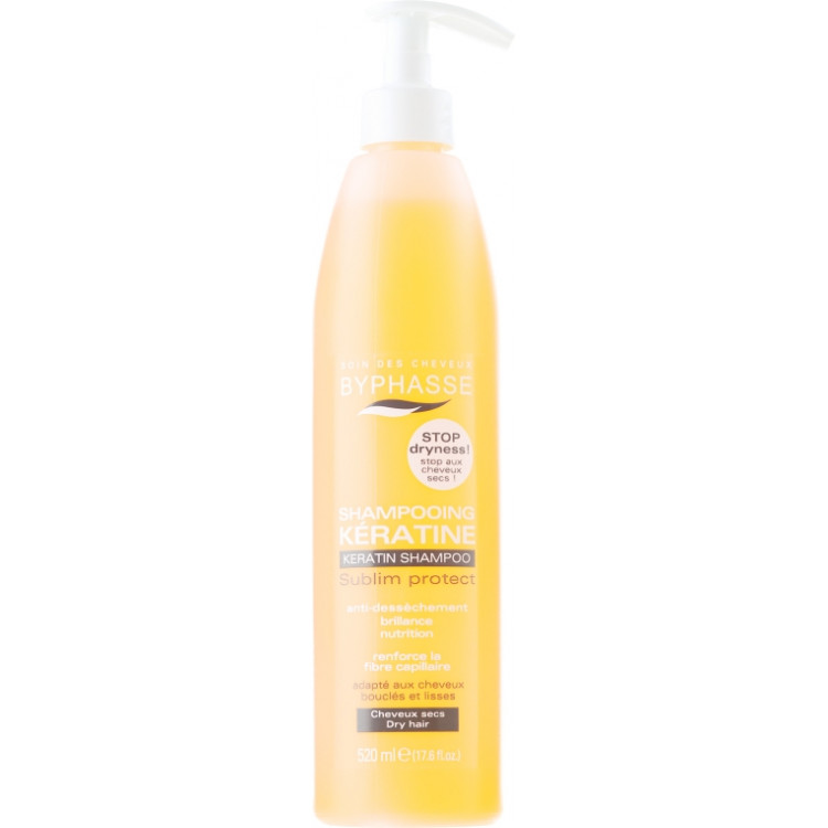 Byphasse Keratin Shampoo Sublim Protect - Шампунь для волос 520 мл Byphasse Keratin Shampoo Sublim Protect - Шампунь для волос 520 мл