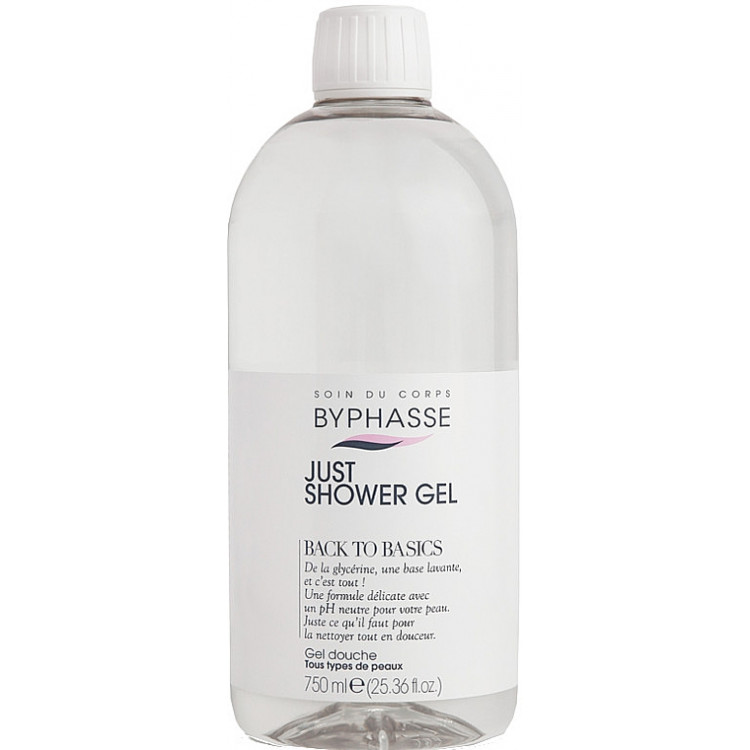 Byphasse Back To Basics Just Shower Gel - Гель для душа для всех типов кожи 750 мл Byphasse Back To Basics Just Shower Gel - Гель для душа для всех типов кожи 750 мл