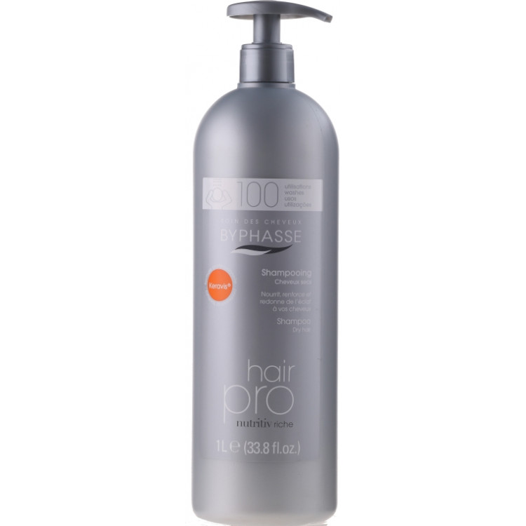 Byphasse Hair Pro Shampoo Nutritiv Riche-Шампунь питательный для сухих волос 1000 мл Byphasse Hair Pro Shampoo Nutritiv Riche-Шампунь питательный для сухих волос 1000 мл
