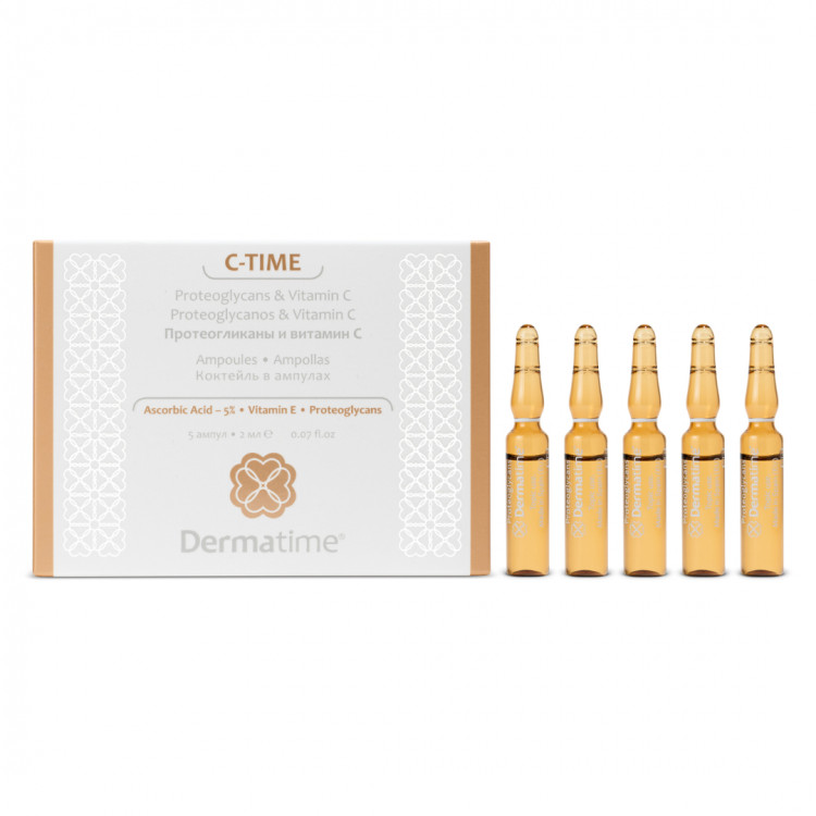 Dermatime C-time Коктейль В Ампулах, 5 Ампул По 2 Мл Dermatime C-time Коктейль В Ампулах, 5 Ампул По 2 Мл
