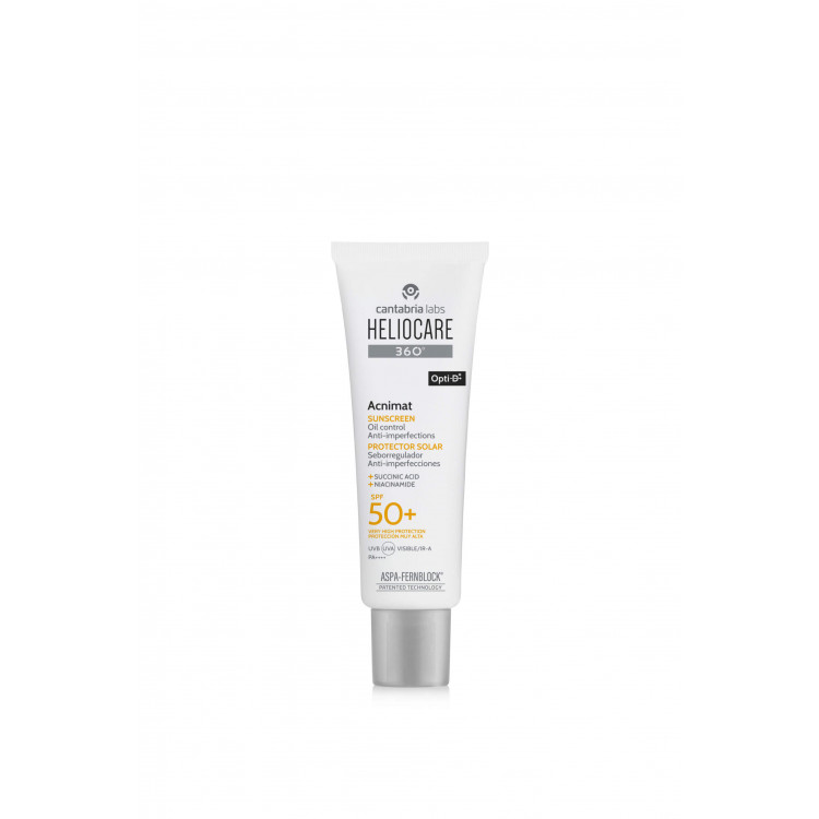 Heliocare 360 Acnimat Sunscreen / Себорегулирующий солнцезащитный крем с SPF 50 для кожи, склонной к акне