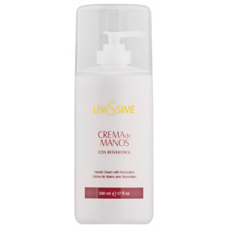 Levissime Hands Cream With Resveratrol 500 Ml - Крем для Рук с Ресвератролом Levissime Hands Cream With Resveratrol 500 Ml - Крем для Рук с Ресвератролом