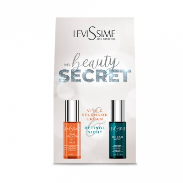 Набор Levissime Beauty Secret Pack: Ночной крем с ретинолом Retinol Cream 50 мл + Интеллектуальный крем с витамином с Vita C Splendor + GPS Cream 50 мл. Набор Levissime Beauty Secret Pack: Ночной крем с ретинолом Retinol Cream 50 мл + Интеллектуальный крем с витамином с Vita C Splendor + GPS Cream 50 мл.