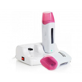 Wax heaters x 2 - Два Розовых нагревателя для воска в картриджах + база